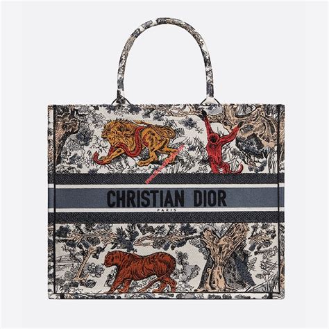 christian dior canvas tote bag|dior tiger print tote bag.